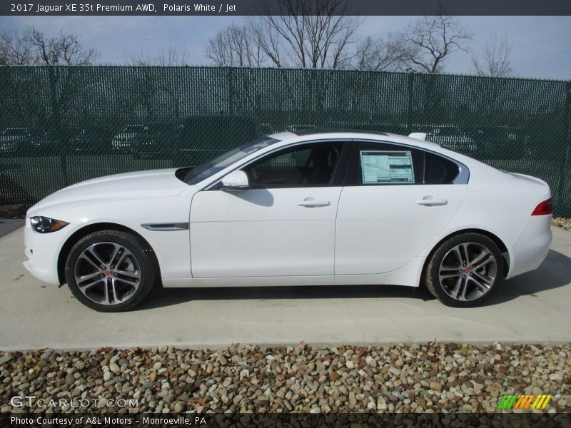 Polaris White / Jet 2017 Jaguar XE 35t Premium AWD