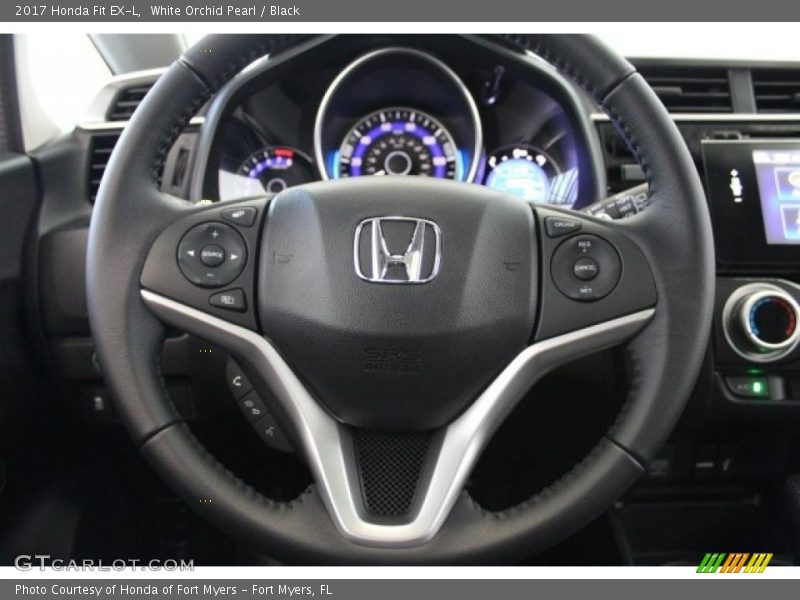 White Orchid Pearl / Black 2017 Honda Fit EX-L