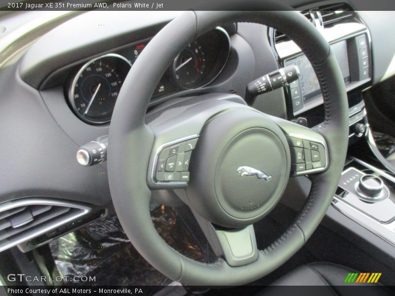 Polaris White / Jet 2017 Jaguar XE 35t Premium AWD