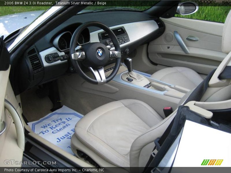 Titanium Silver Metallic / Beige 2006 BMW Z4 3.0i Roadster
