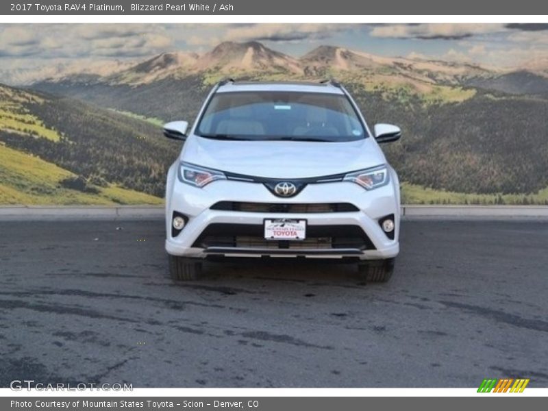 Blizzard Pearl White / Ash 2017 Toyota RAV4 Platinum