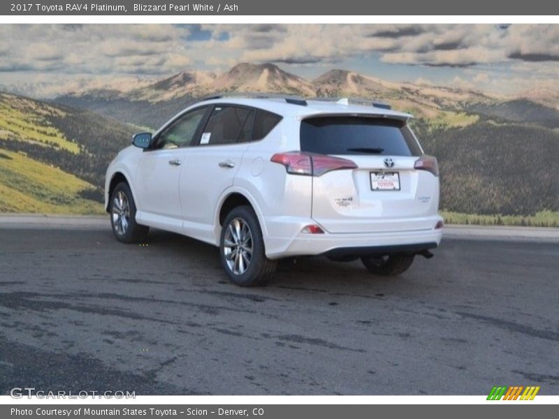 Blizzard Pearl White / Ash 2017 Toyota RAV4 Platinum