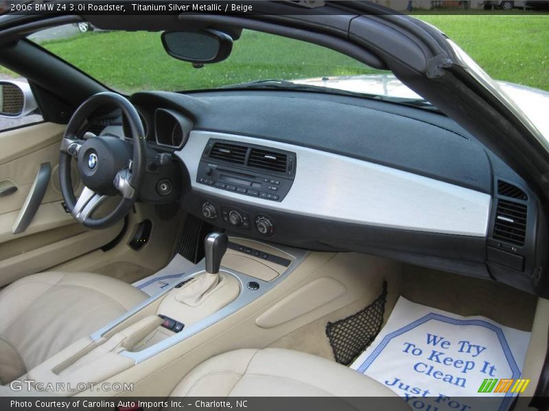 Titanium Silver Metallic / Beige 2006 BMW Z4 3.0i Roadster
