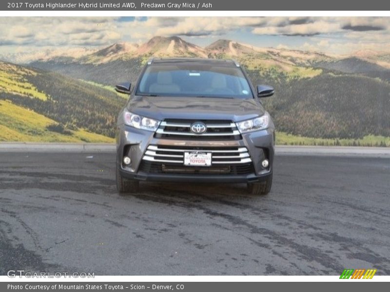 Predawn Gray Mica / Ash 2017 Toyota Highlander Hybrid Limited AWD