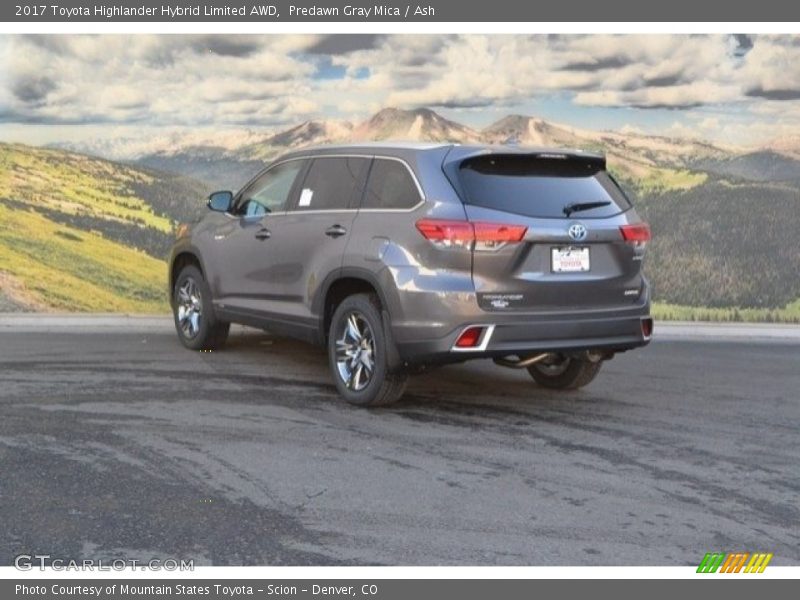 Predawn Gray Mica / Ash 2017 Toyota Highlander Hybrid Limited AWD