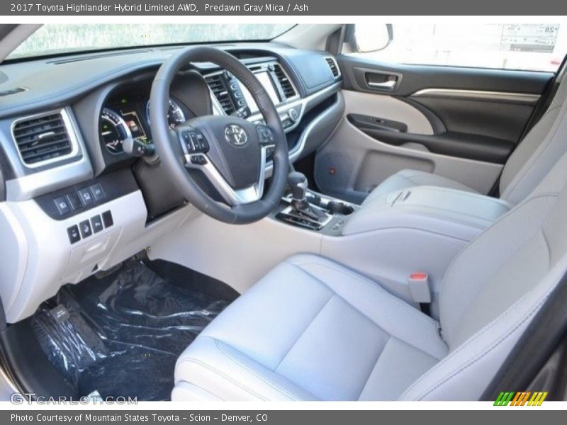 Predawn Gray Mica / Ash 2017 Toyota Highlander Hybrid Limited AWD