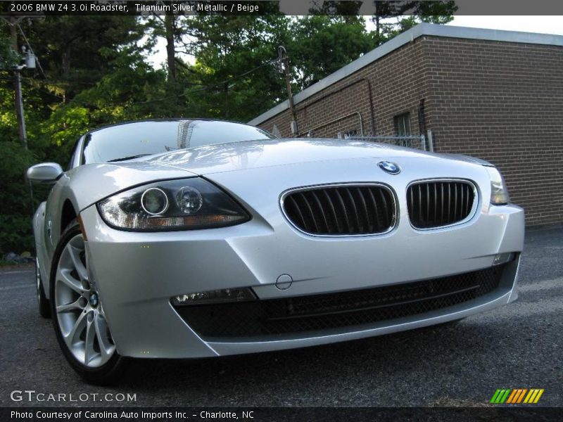 Titanium Silver Metallic / Beige 2006 BMW Z4 3.0i Roadster