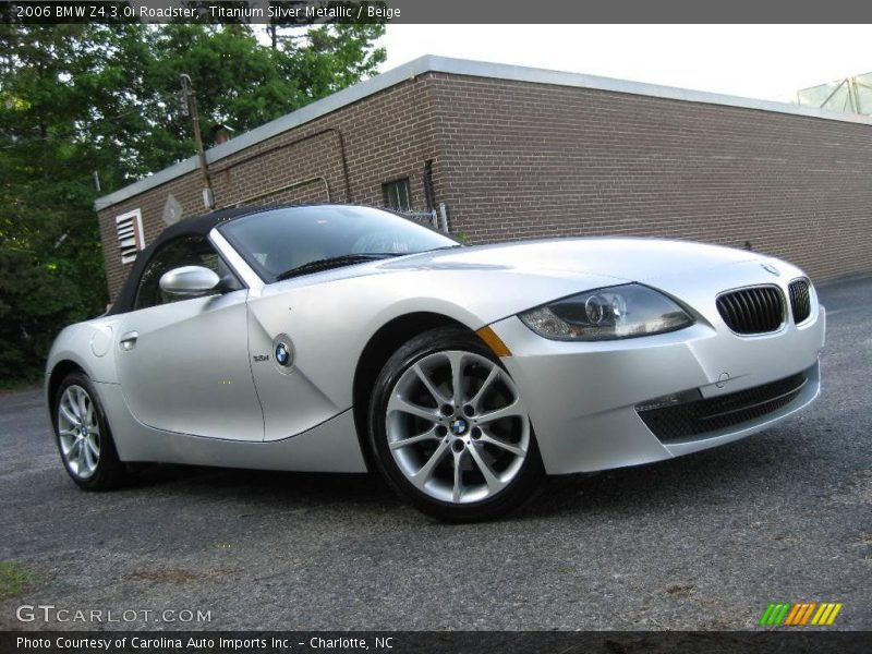Titanium Silver Metallic / Beige 2006 BMW Z4 3.0i Roadster