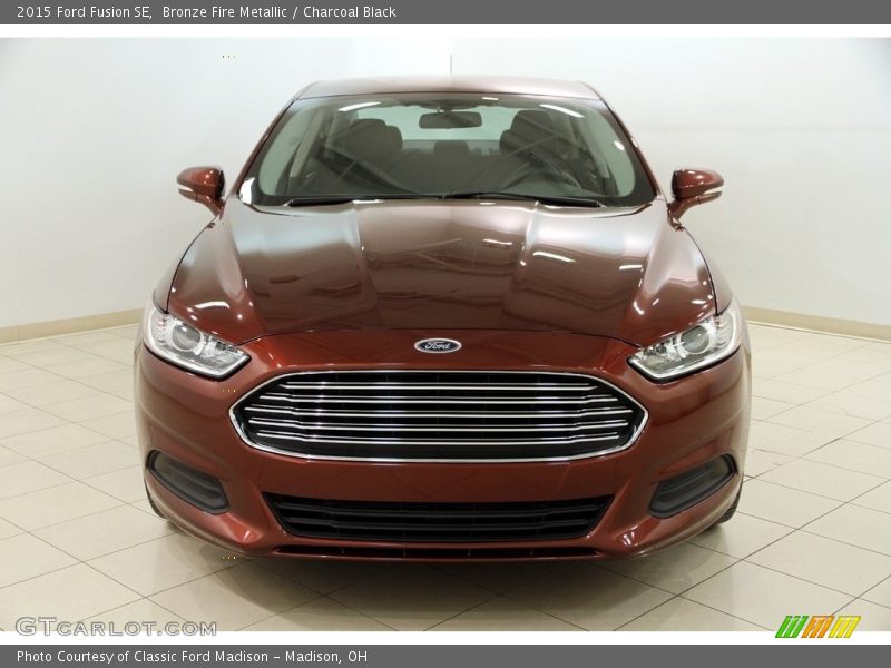 Bronze Fire Metallic / Charcoal Black 2015 Ford Fusion SE