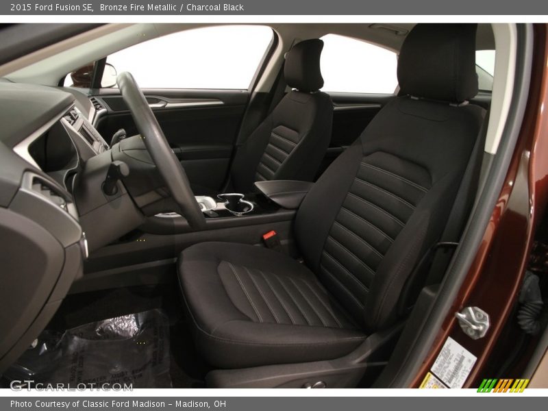 Bronze Fire Metallic / Charcoal Black 2015 Ford Fusion SE