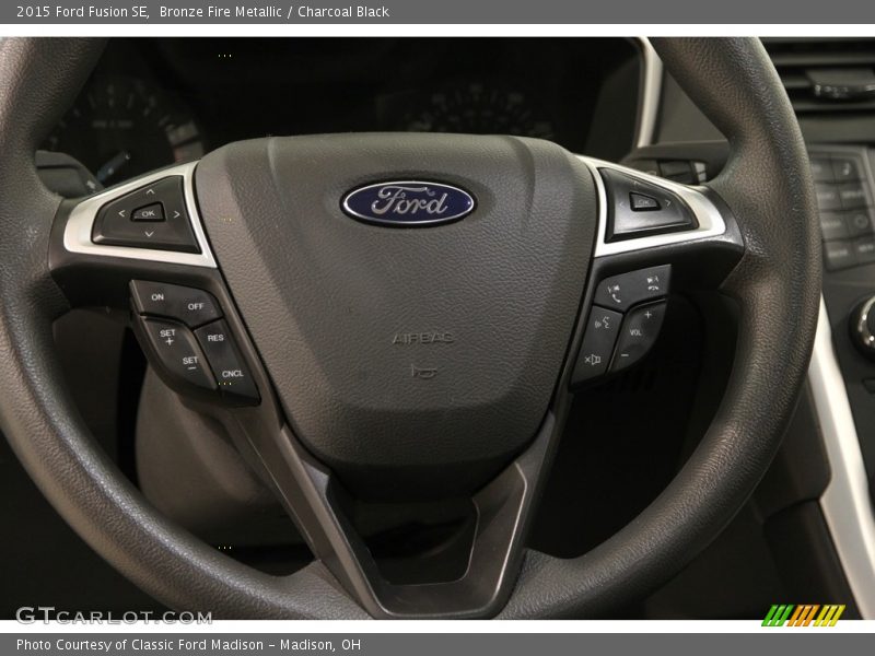 Bronze Fire Metallic / Charcoal Black 2015 Ford Fusion SE