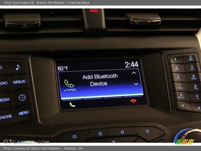Bronze Fire Metallic / Charcoal Black 2015 Ford Fusion SE