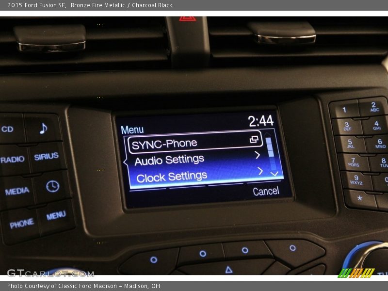 Bronze Fire Metallic / Charcoal Black 2015 Ford Fusion SE