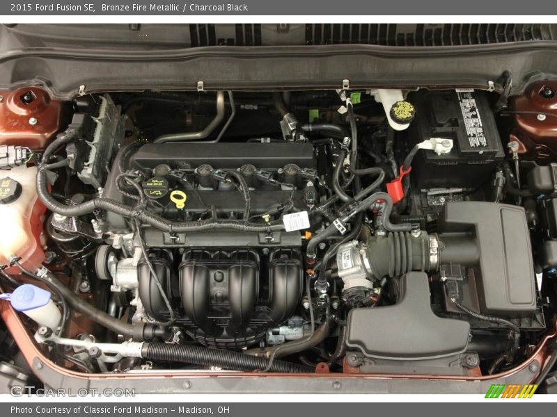 Bronze Fire Metallic / Charcoal Black 2015 Ford Fusion SE