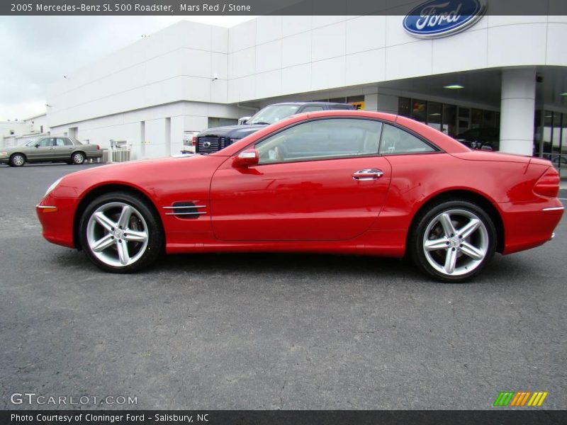 Mars Red / Stone 2005 Mercedes-Benz SL 500 Roadster