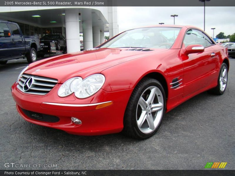 Mars Red / Stone 2005 Mercedes-Benz SL 500 Roadster