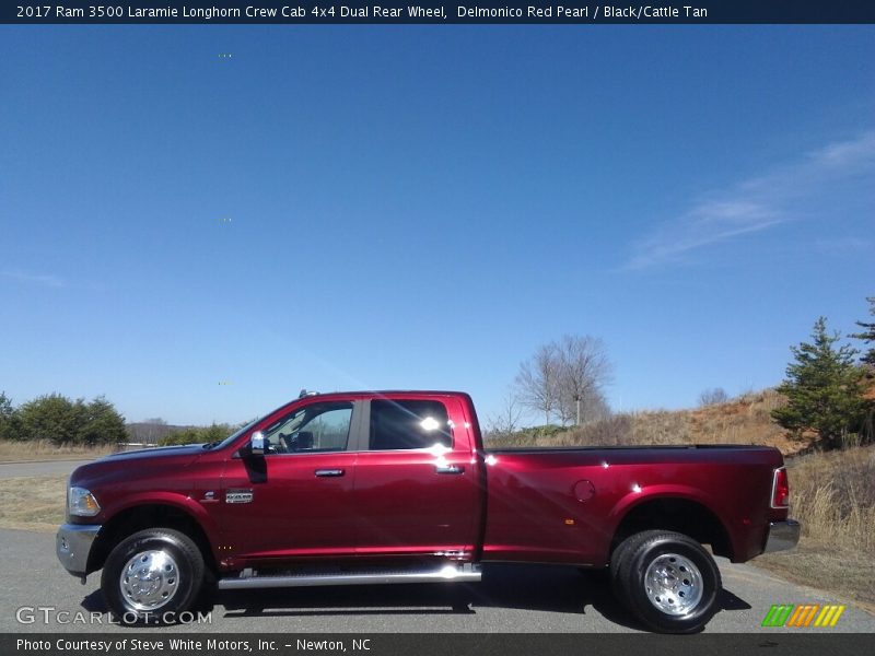 Delmonico Red Pearl / Black/Cattle Tan 2017 Ram 3500 Laramie Longhorn Crew Cab 4x4 Dual Rear Wheel