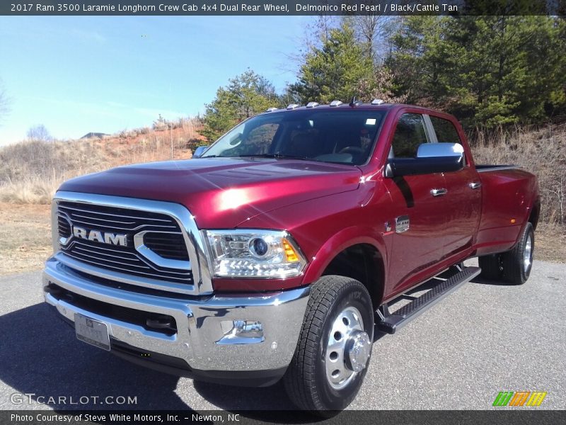 Delmonico Red Pearl / Black/Cattle Tan 2017 Ram 3500 Laramie Longhorn Crew Cab 4x4 Dual Rear Wheel