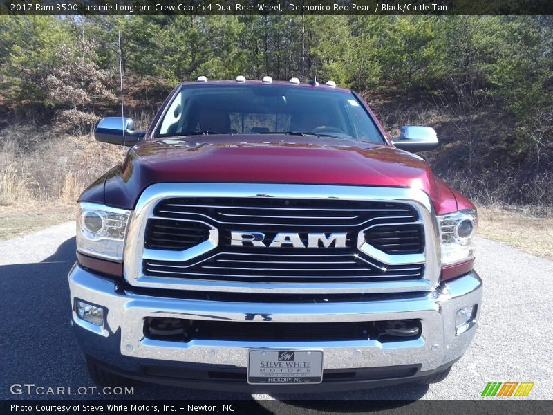 Delmonico Red Pearl / Black/Cattle Tan 2017 Ram 3500 Laramie Longhorn Crew Cab 4x4 Dual Rear Wheel