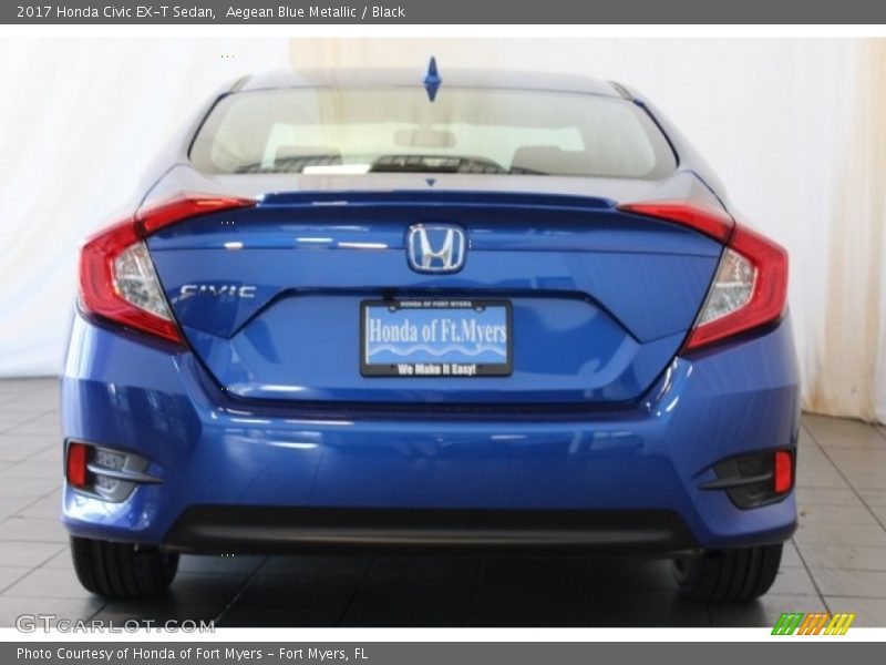 Aegean Blue Metallic / Black 2017 Honda Civic EX-T Sedan