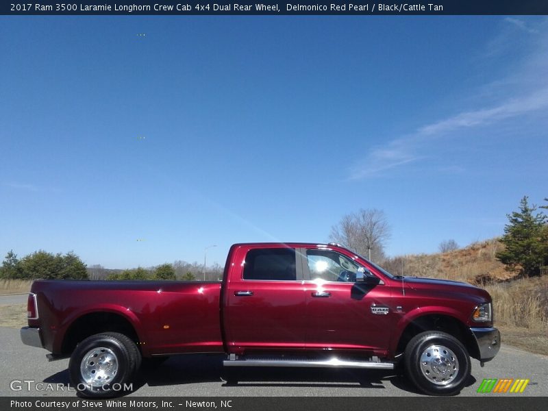Delmonico Red Pearl / Black/Cattle Tan 2017 Ram 3500 Laramie Longhorn Crew Cab 4x4 Dual Rear Wheel