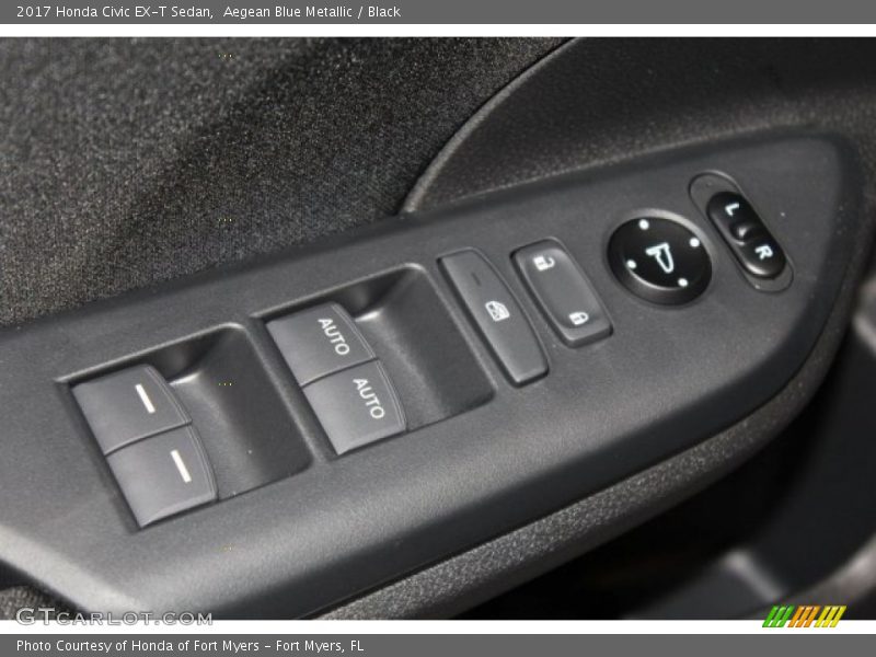 Aegean Blue Metallic / Black 2017 Honda Civic EX-T Sedan