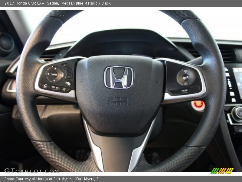 Aegean Blue Metallic / Black 2017 Honda Civic EX-T Sedan
