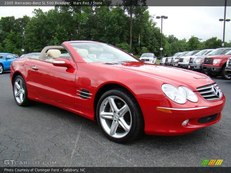 Mars Red / Stone 2005 Mercedes-Benz SL 500 Roadster