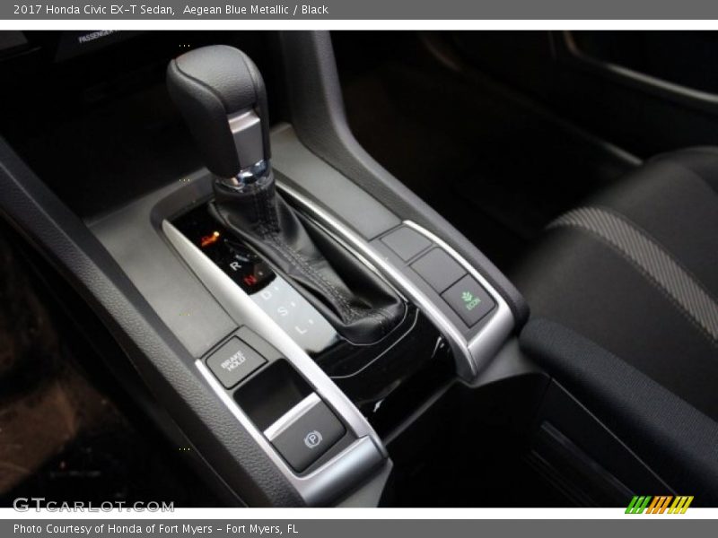 Aegean Blue Metallic / Black 2017 Honda Civic EX-T Sedan