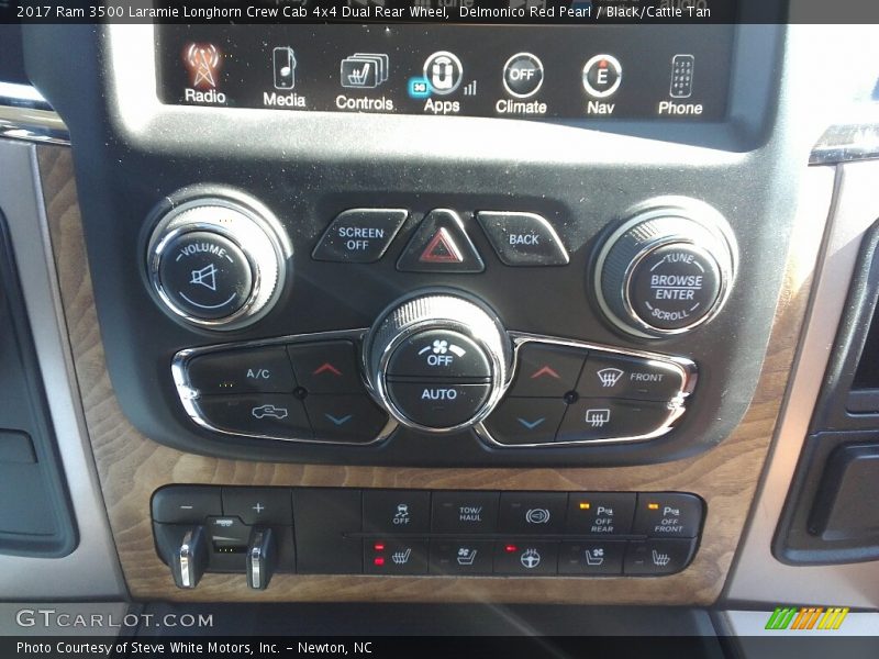 Delmonico Red Pearl / Black/Cattle Tan 2017 Ram 3500 Laramie Longhorn Crew Cab 4x4 Dual Rear Wheel