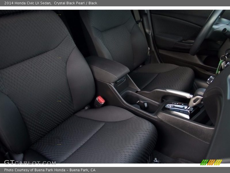 Crystal Black Pearl / Black 2014 Honda Civic LX Sedan