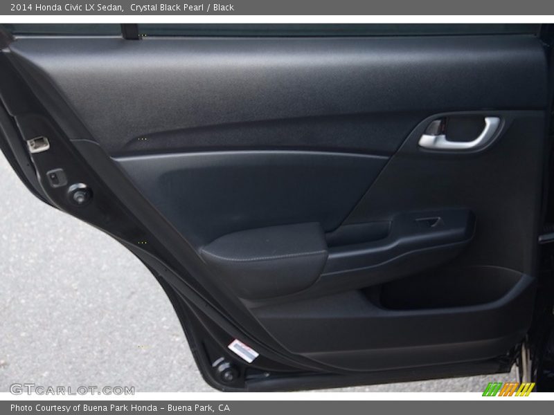 Crystal Black Pearl / Black 2014 Honda Civic LX Sedan