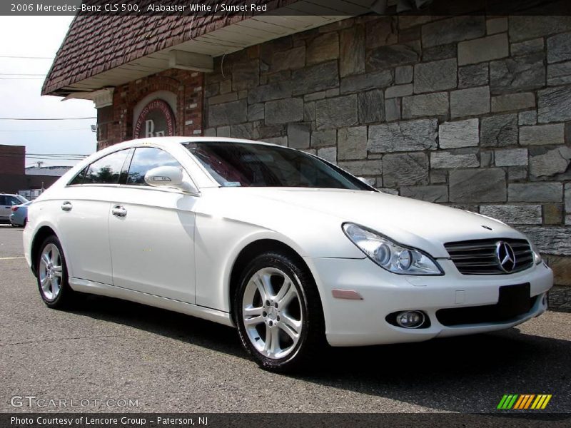 Alabaster White / Sunset Red 2006 Mercedes-Benz CLS 500