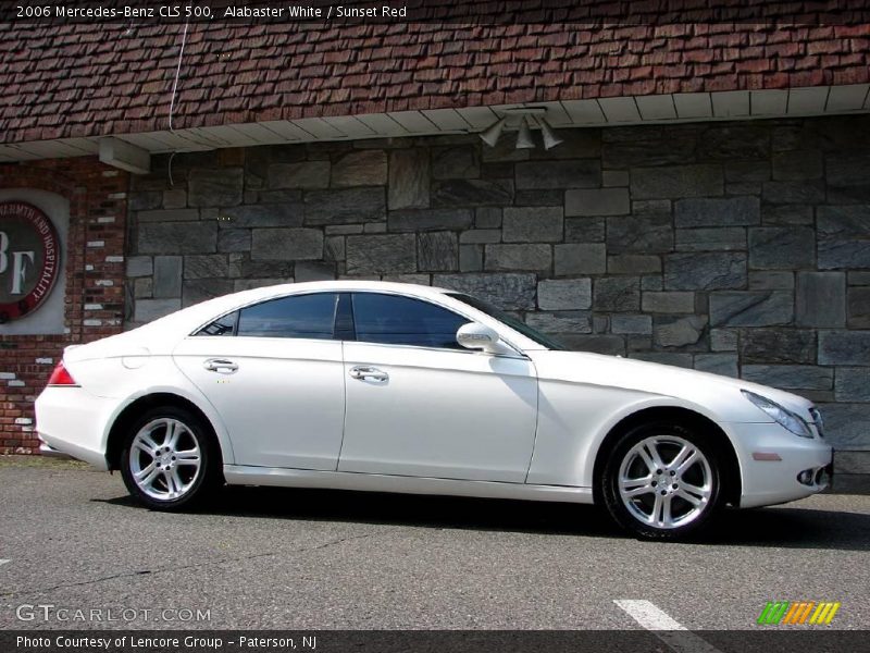 Alabaster White / Sunset Red 2006 Mercedes-Benz CLS 500