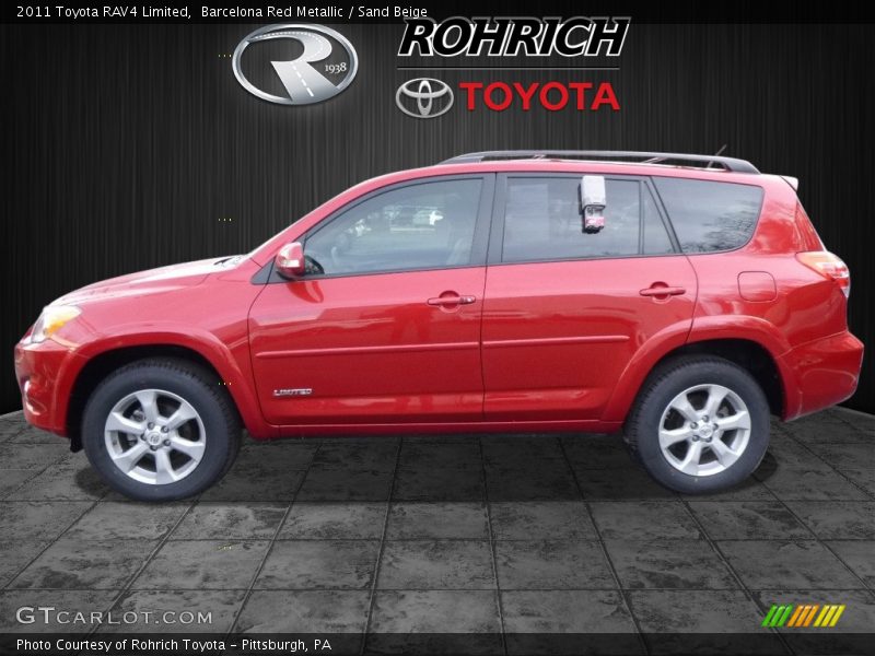 Barcelona Red Metallic / Sand Beige 2011 Toyota RAV4 Limited