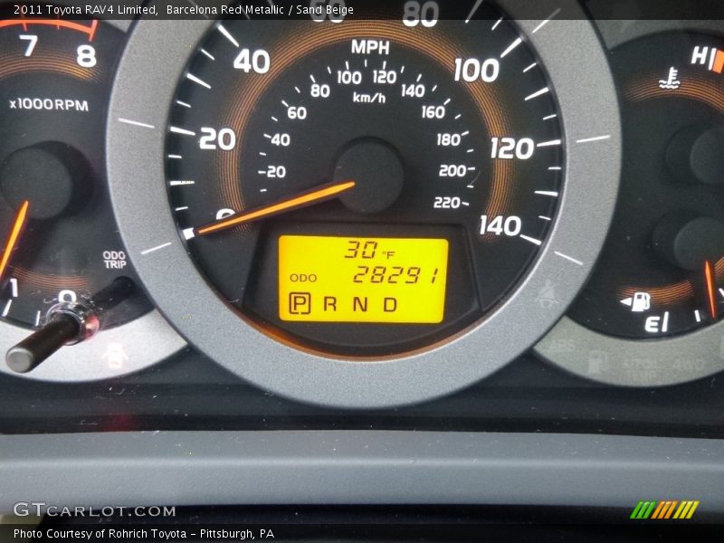 Barcelona Red Metallic / Sand Beige 2011 Toyota RAV4 Limited