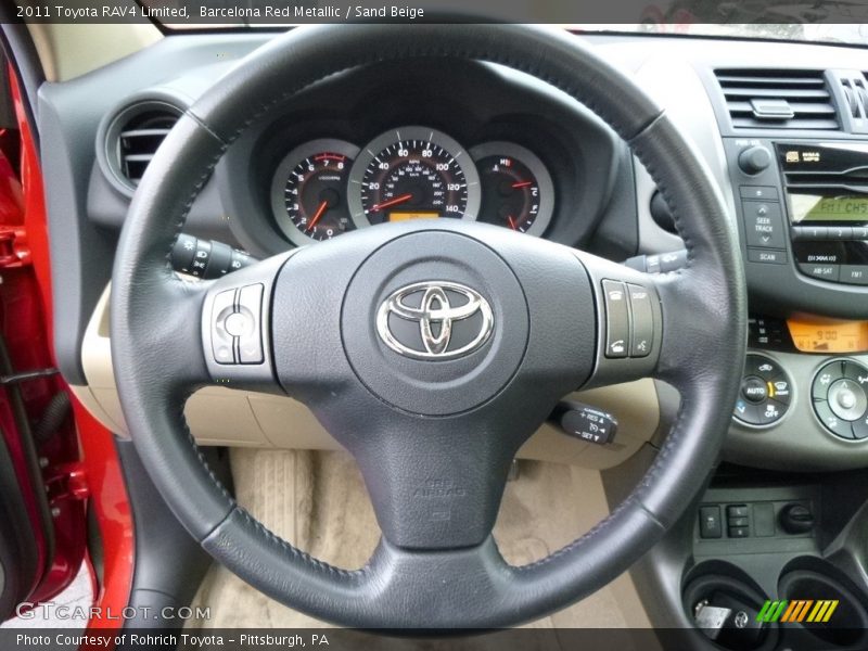 Barcelona Red Metallic / Sand Beige 2011 Toyota RAV4 Limited