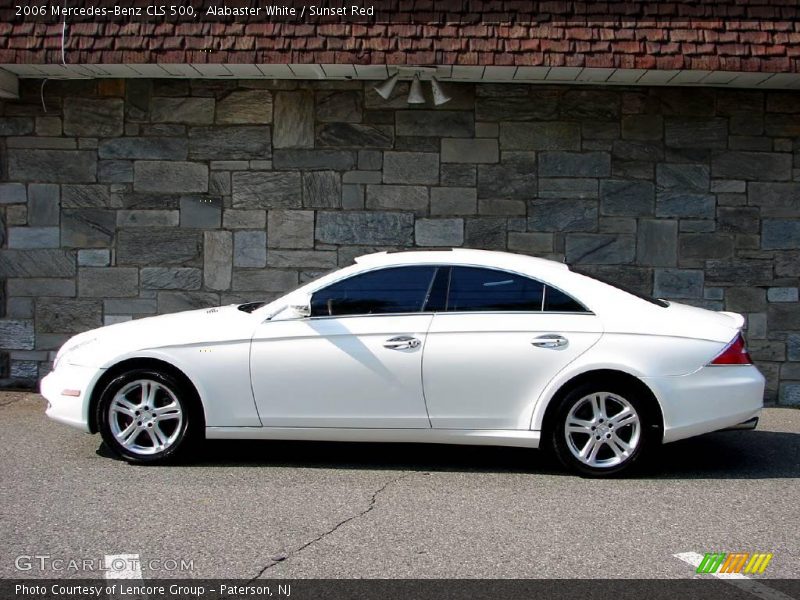 Alabaster White / Sunset Red 2006 Mercedes-Benz CLS 500