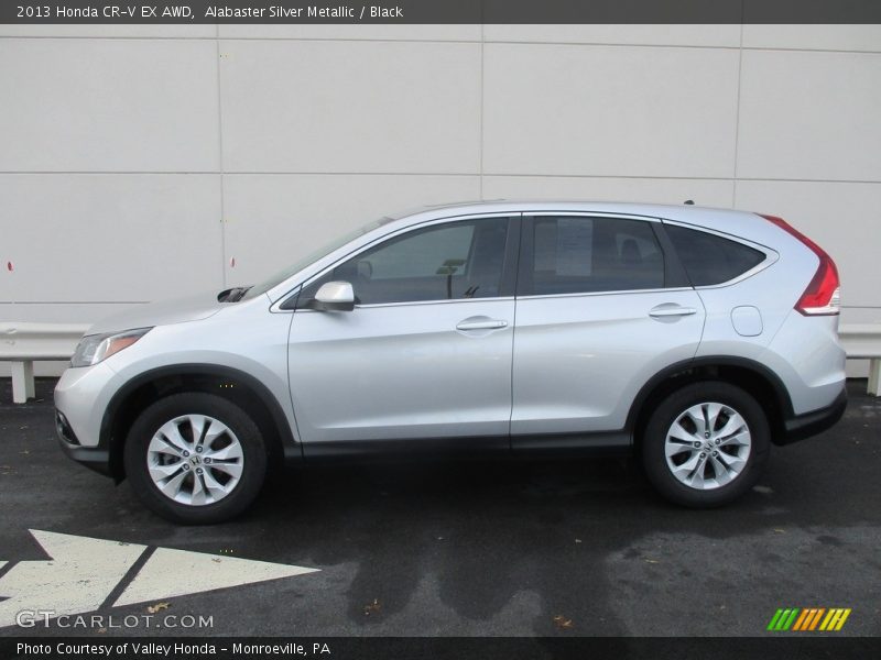 Alabaster Silver Metallic / Black 2013 Honda CR-V EX AWD