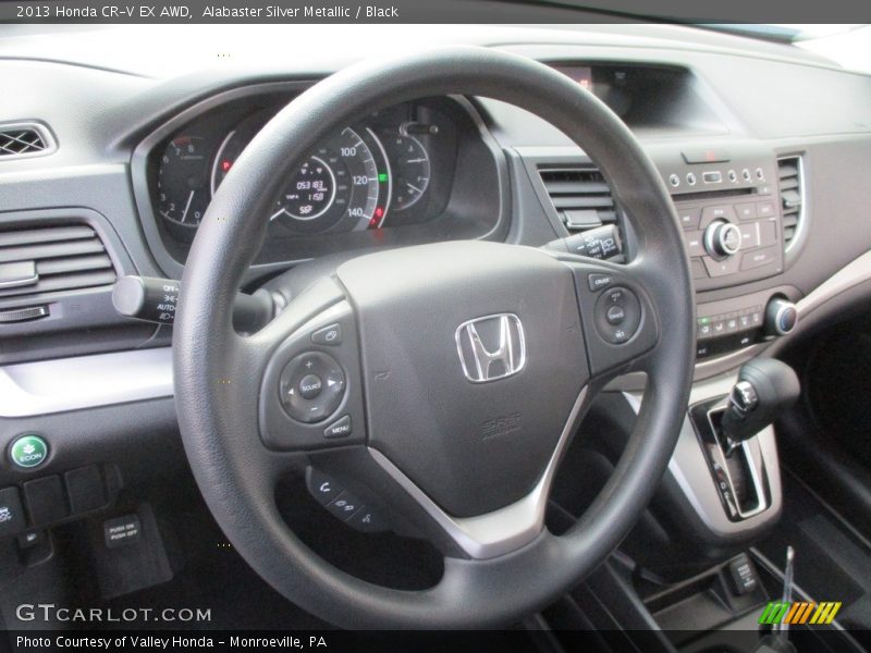 Alabaster Silver Metallic / Black 2013 Honda CR-V EX AWD