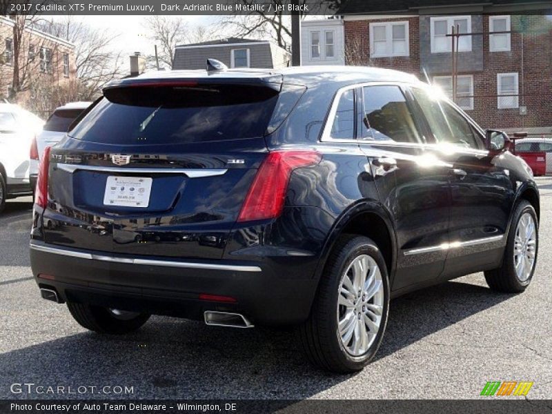 Dark Adriatic Blue Metallic / Jet Black 2017 Cadillac XT5 Premium Luxury