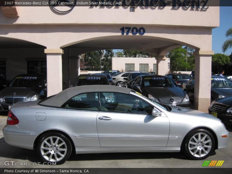 Iridium Silver Metallic / Ash 2007 Mercedes-Benz CLK 350 Cabriolet