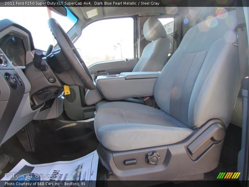 Dark Blue Pearl Metallic / Steel Gray 2011 Ford F250 Super Duty XLT SuperCab 4x4