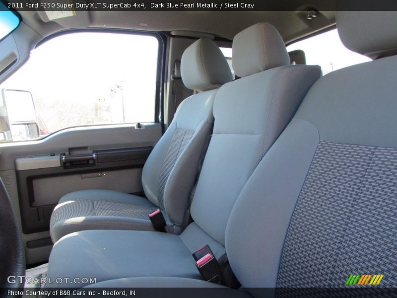 Dark Blue Pearl Metallic / Steel Gray 2011 Ford F250 Super Duty XLT SuperCab 4x4