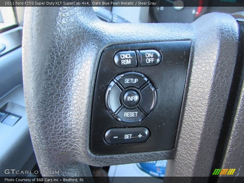 Dark Blue Pearl Metallic / Steel Gray 2011 Ford F250 Super Duty XLT SuperCab 4x4
