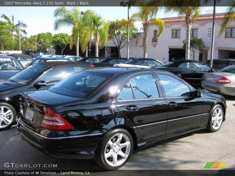 Black / Black 2007 Mercedes-Benz C 230 Sport