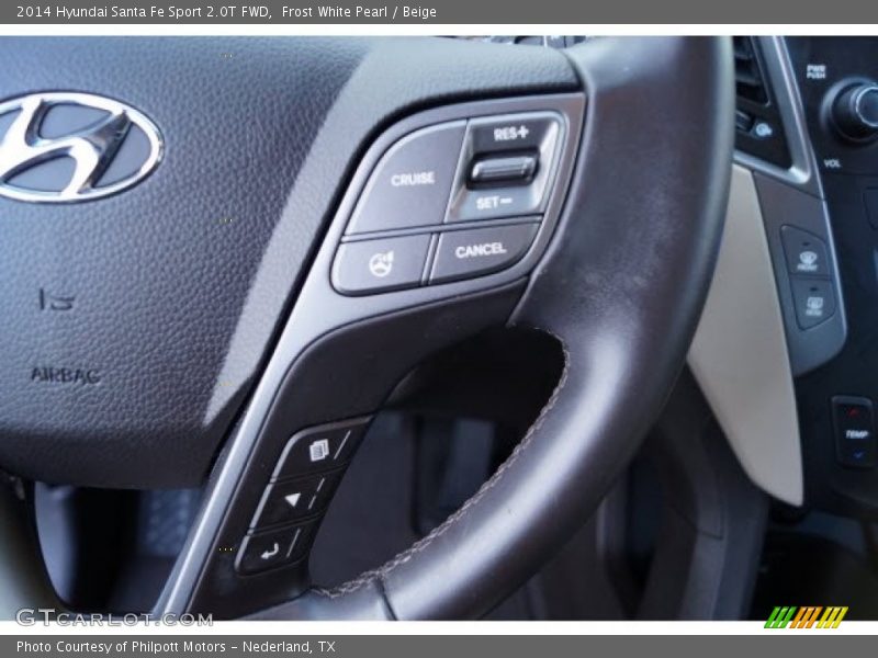 Frost White Pearl / Beige 2014 Hyundai Santa Fe Sport 2.0T FWD