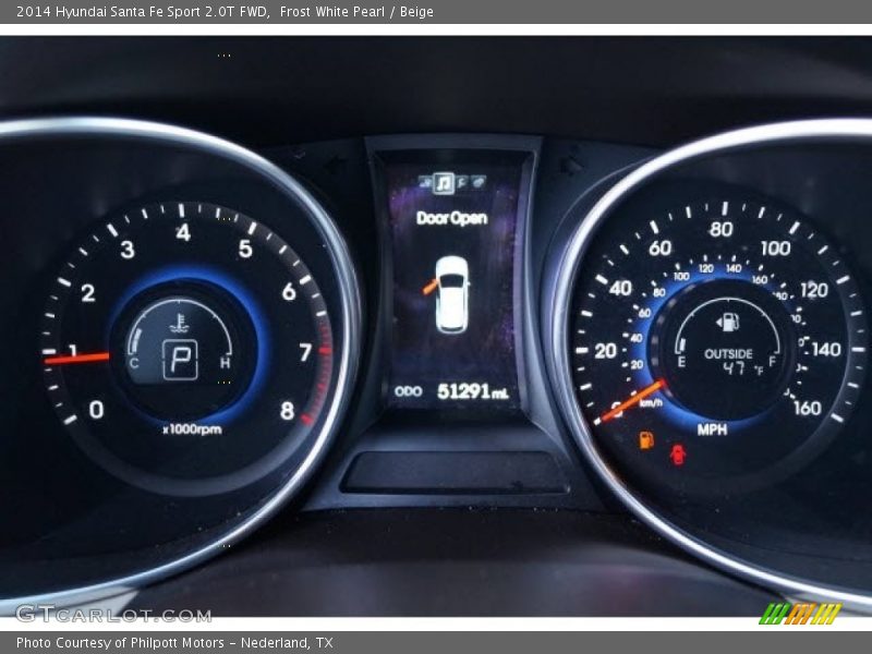 Frost White Pearl / Beige 2014 Hyundai Santa Fe Sport 2.0T FWD
