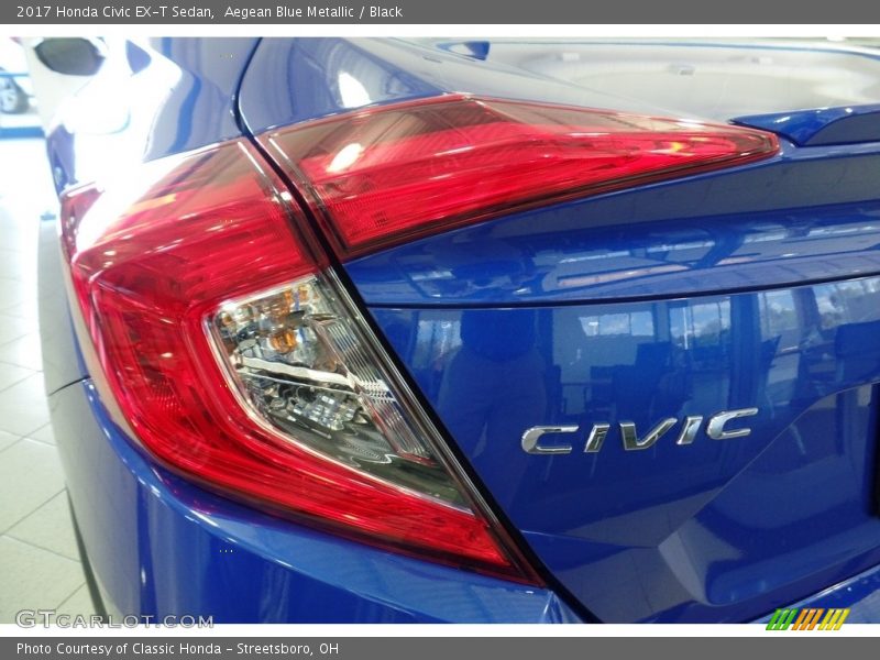Aegean Blue Metallic / Black 2017 Honda Civic EX-T Sedan