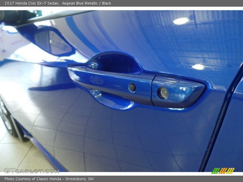 Aegean Blue Metallic / Black 2017 Honda Civic EX-T Sedan